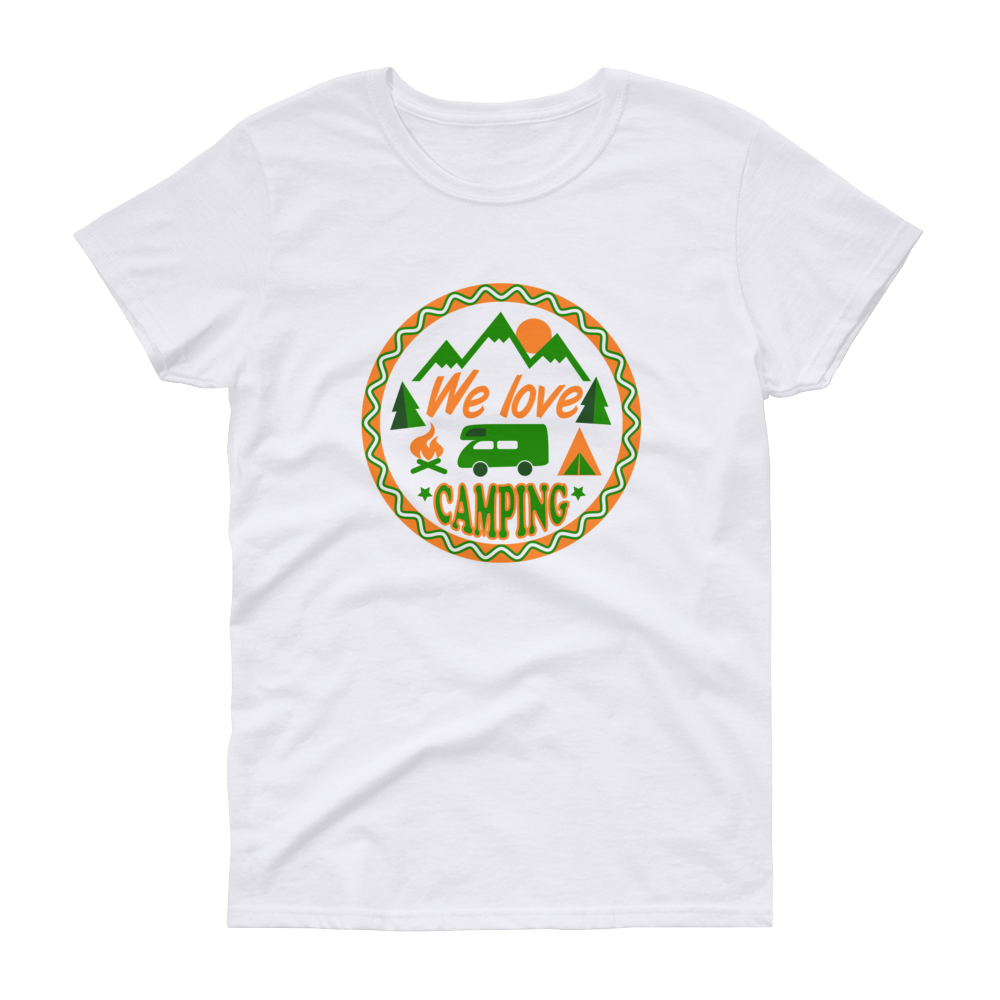 Damen T-Shirt - We love camping