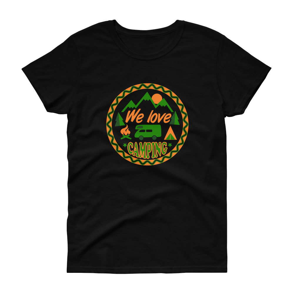 Damen T-Shirt - We love camping
