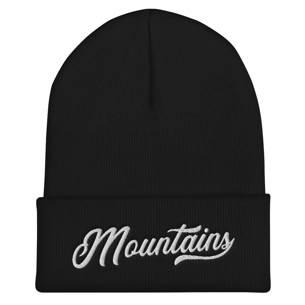 Mountains | Mütze mit Bund, bestickt