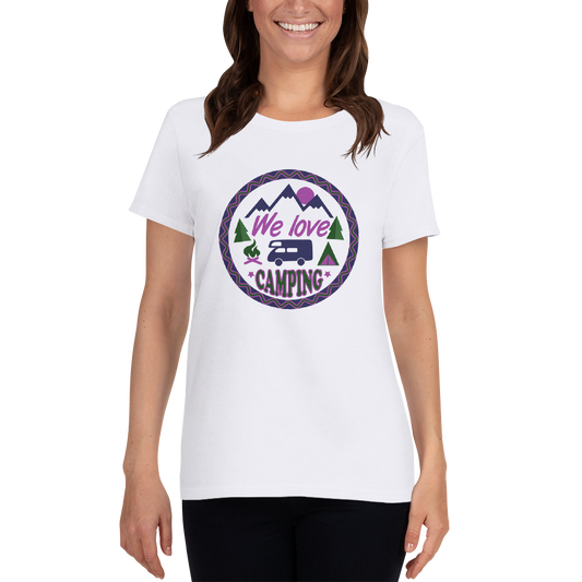 Damen T-Shirt - We love camping