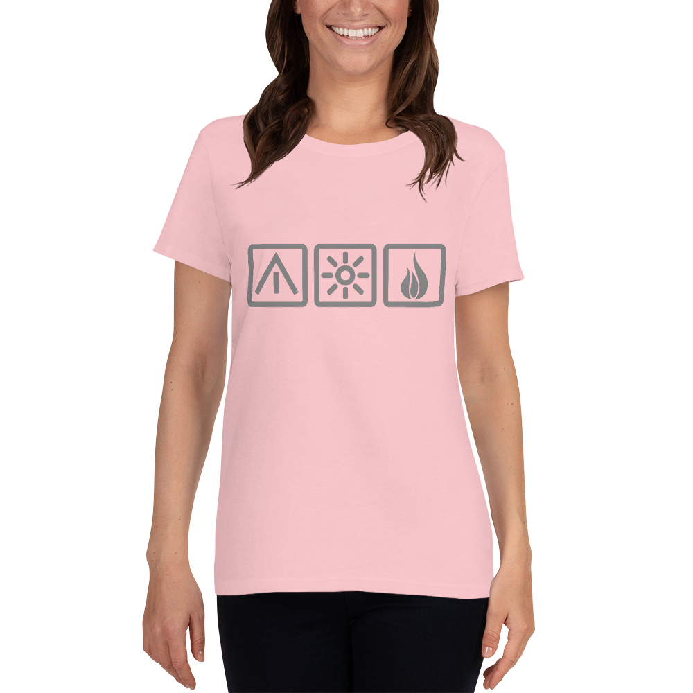 Die 3 Camping-Elemente | Damen T-Shirt