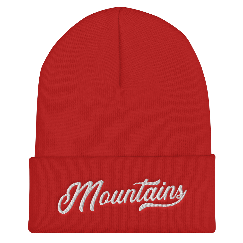 Mountains | Mütze mit Bund, bestickt