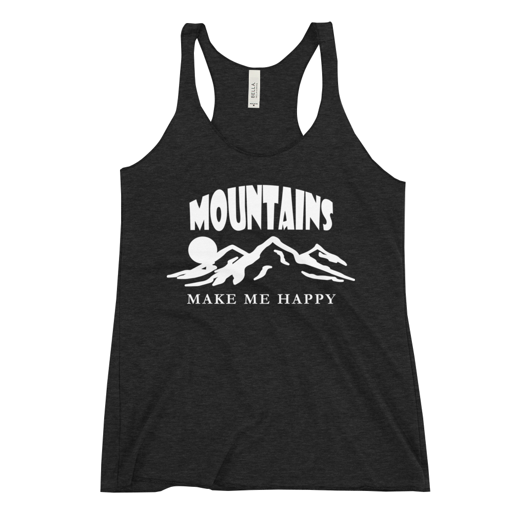 Mountains make me happy | Damen Racerback Tank Top