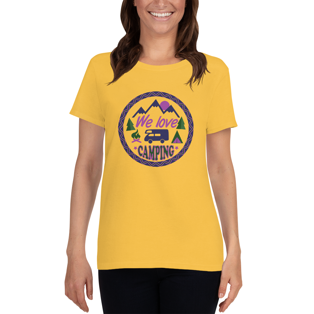 Damen T-Shirt - We love camping