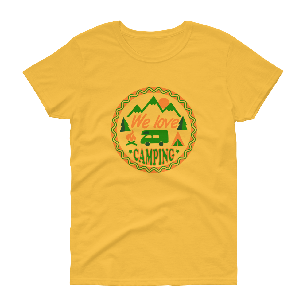 Damen T-Shirt - We love camping