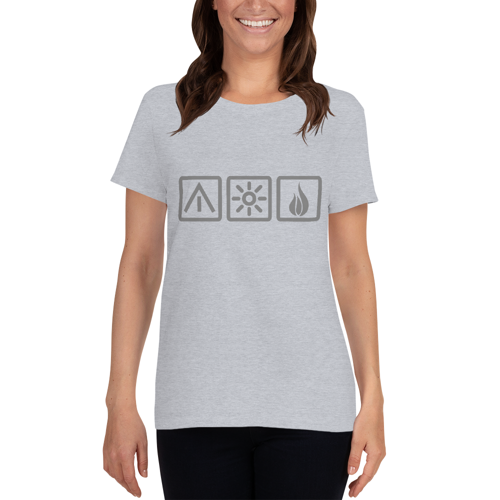 Die 3 Camping-Elemente | Damen T-Shirt