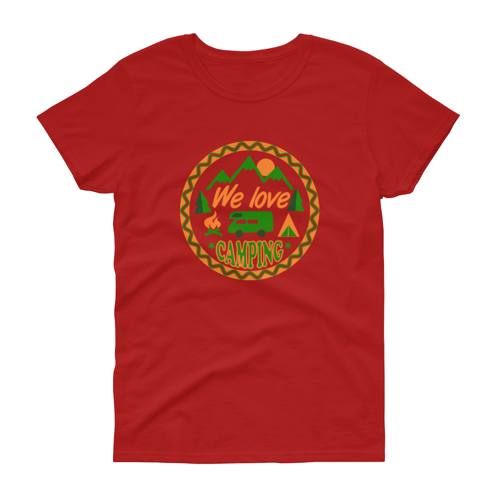 Damen T-Shirt - We love camping