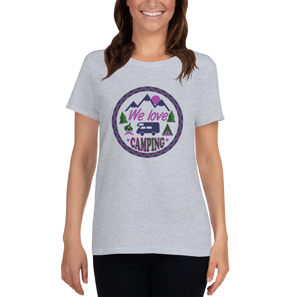 Damen T-Shirt - We love camping