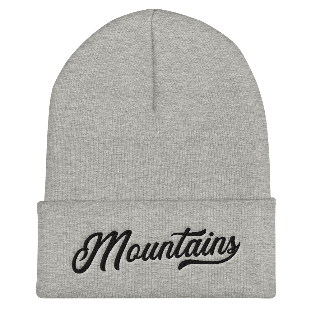 Mountains | Mütze mit Bund, bestickt