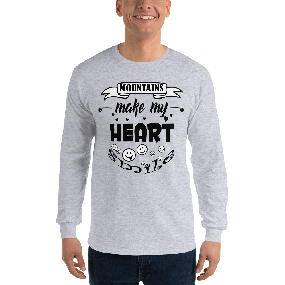 MOUNTAINS make my heart SMILE | Herren Longsleeve