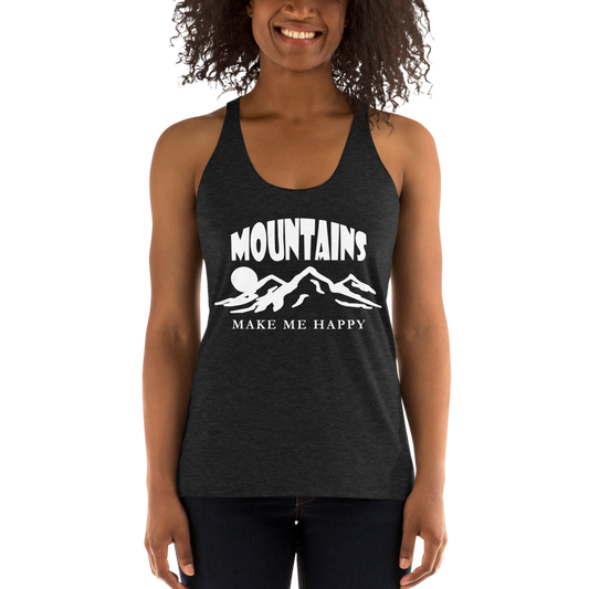 Mountains make me happy | Damen Racerback Tank Top