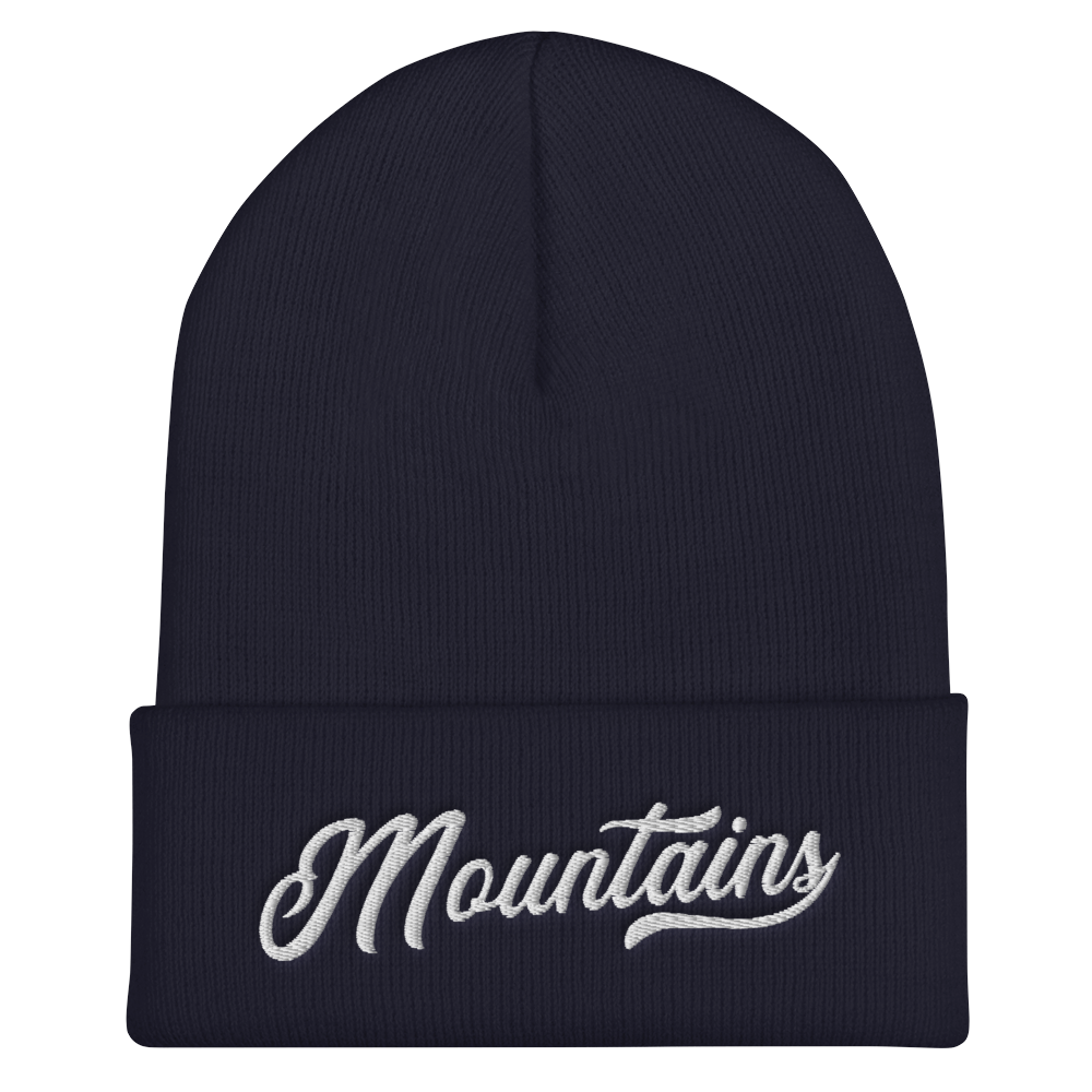 Mountains | Mütze mit Bund, bestickt