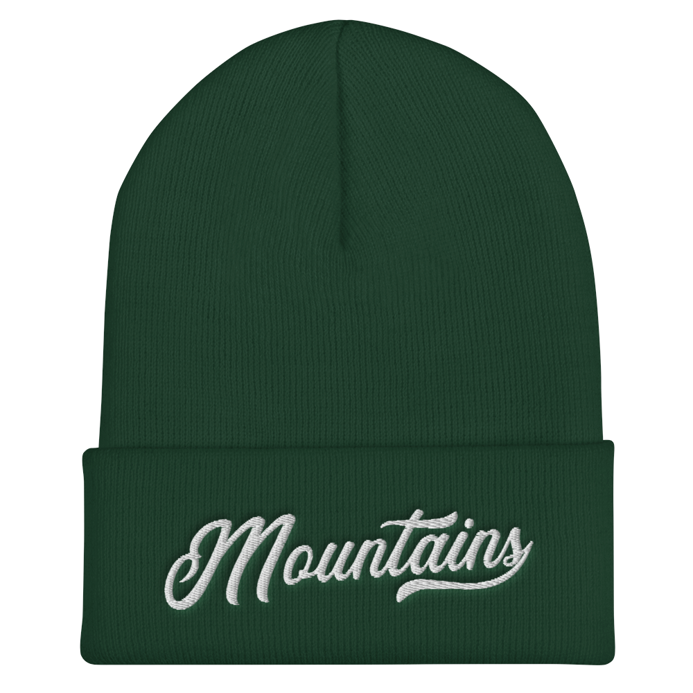 Mountains | Mütze mit Bund, bestickt