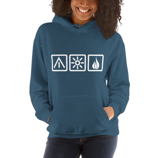 Die 3 Camping-Elemente | Unisex Hoodie