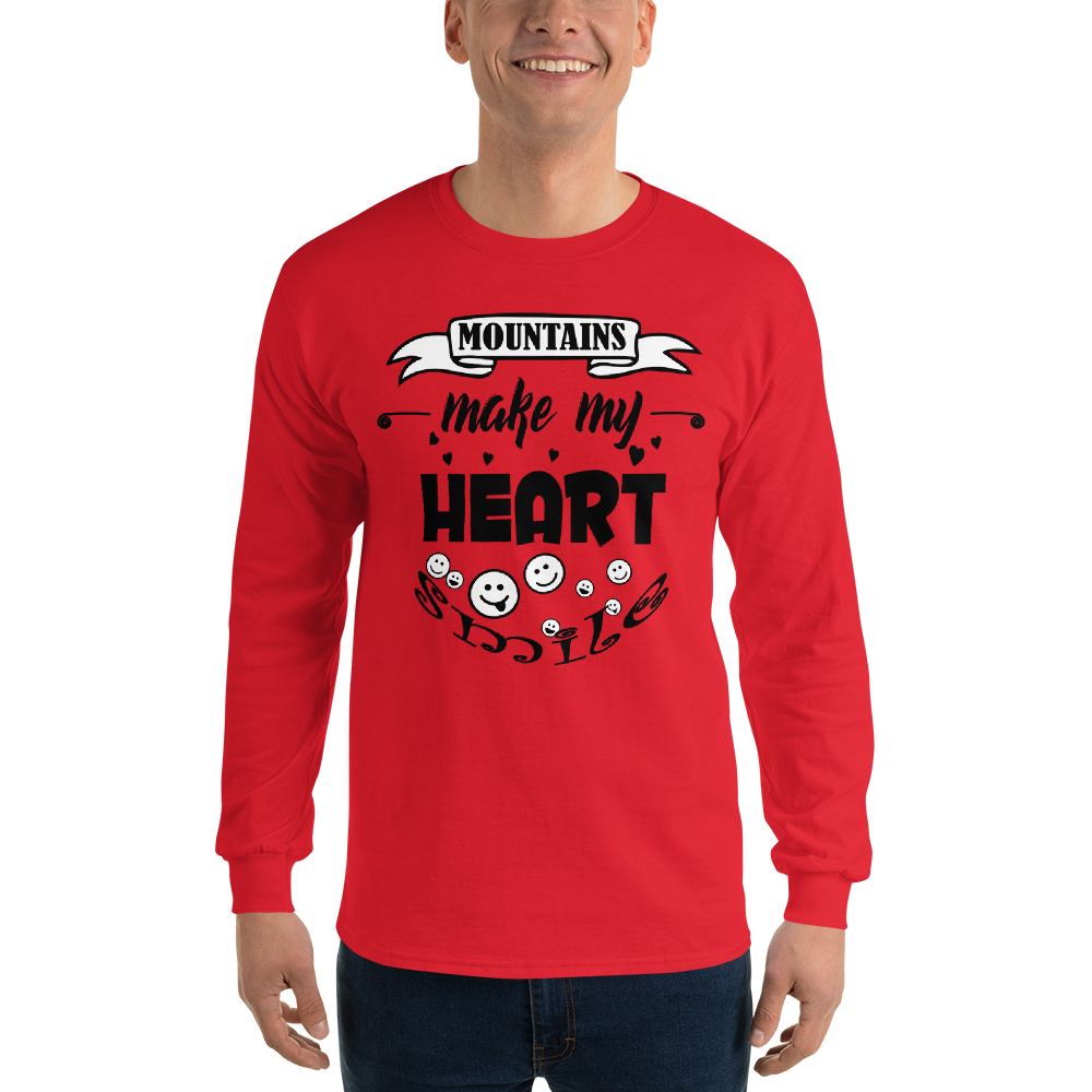 MOUNTAINS make my heart SMILE | Herren Longsleeve