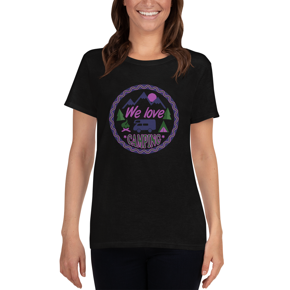 Damen T-Shirt - We love camping