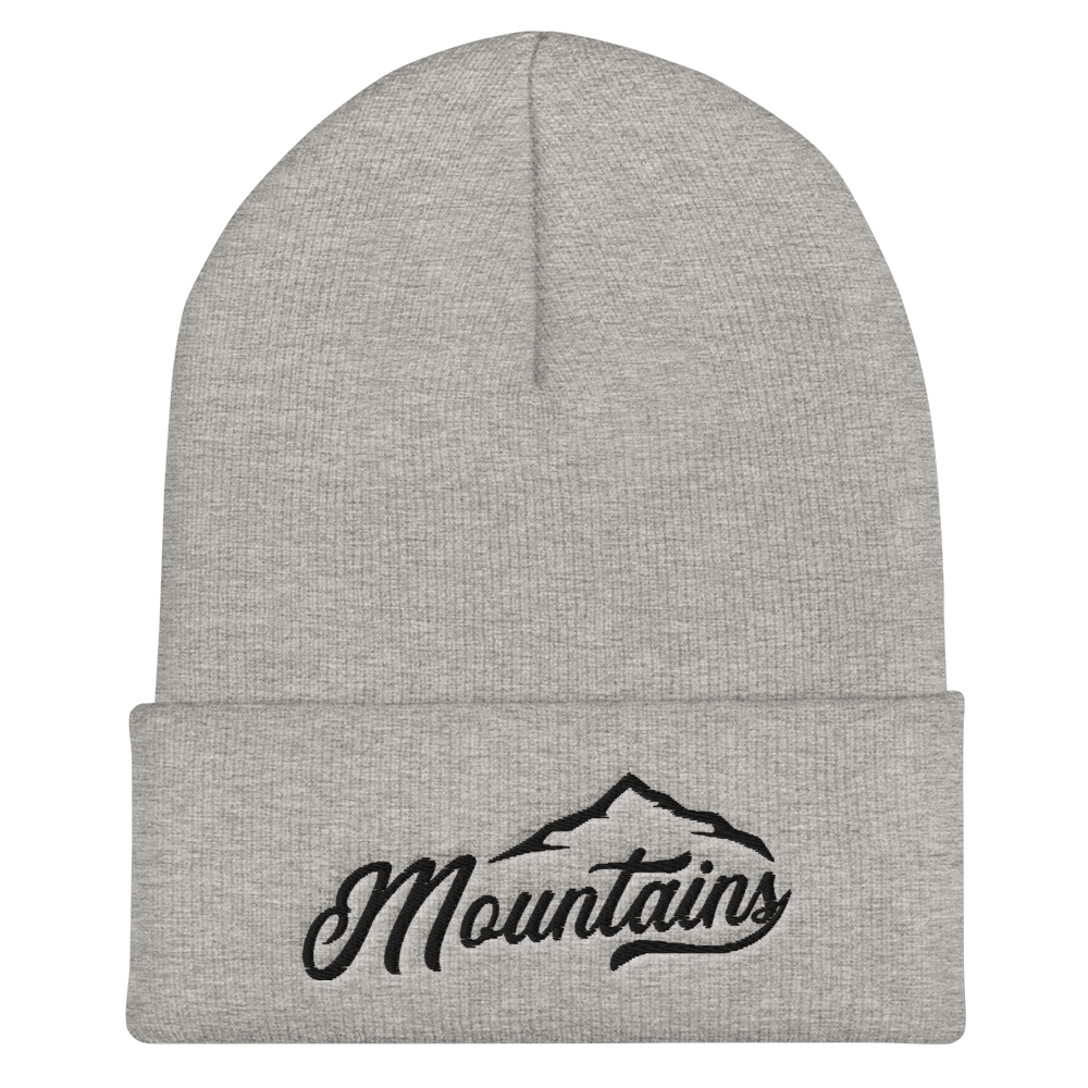 Mountains | Mütze mit Bund, bestickt