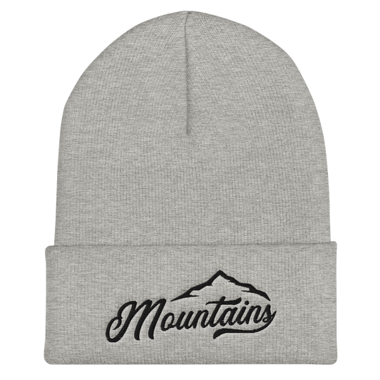 Mountains | Mütze mit Bund, bestickt