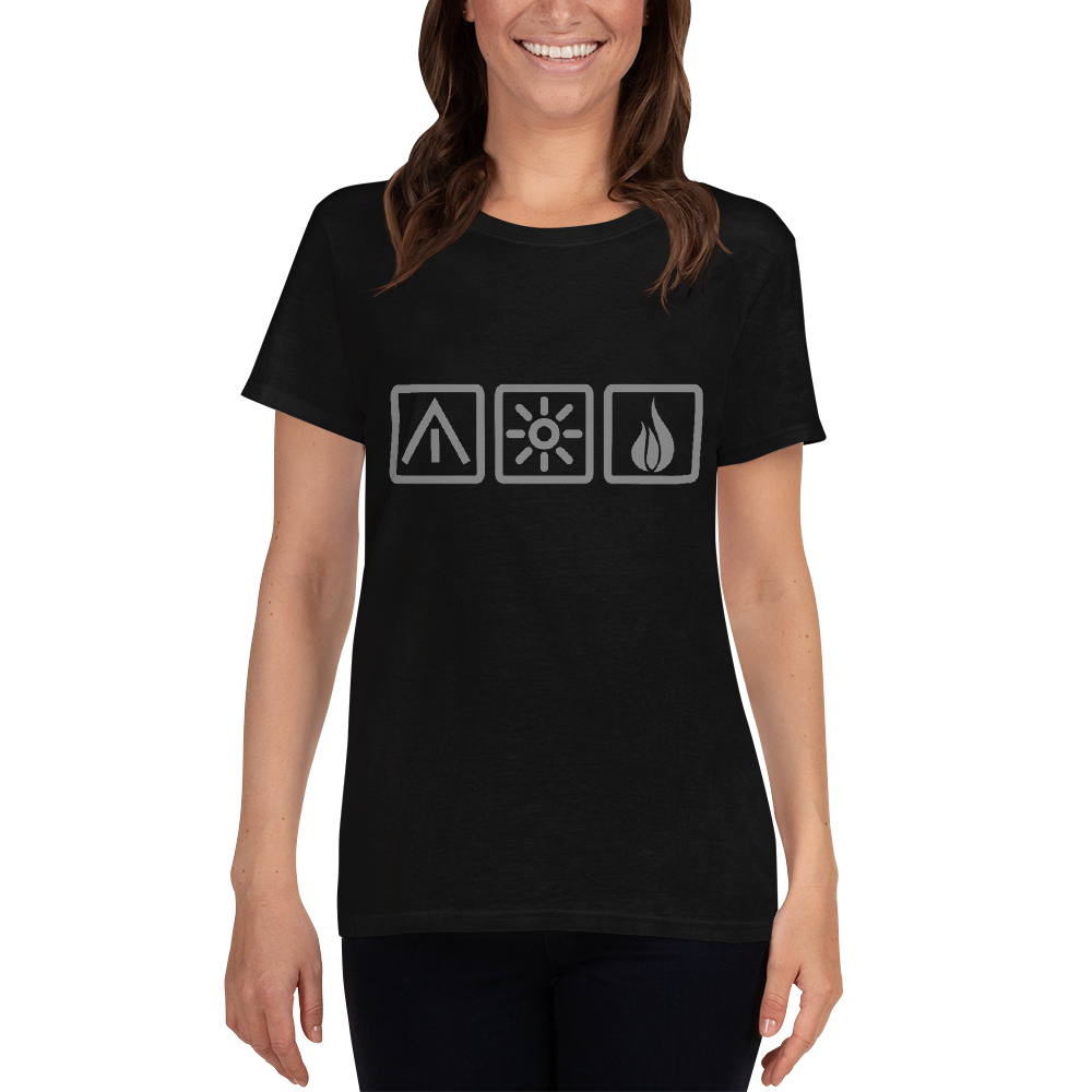 Die 3 Camping-Elemente | Damen T-Shirt