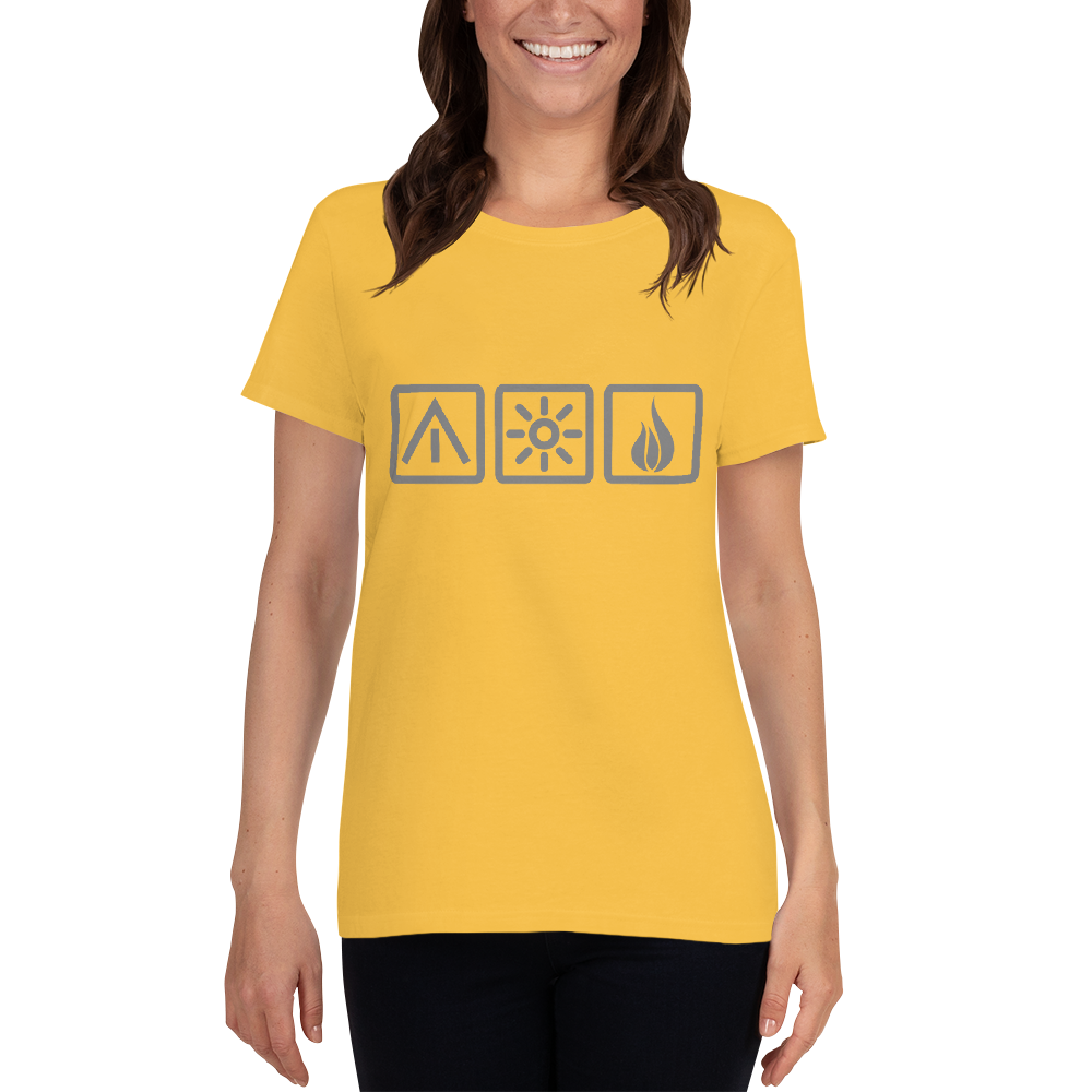 Die 3 Camping-Elemente | Damen T-Shirt