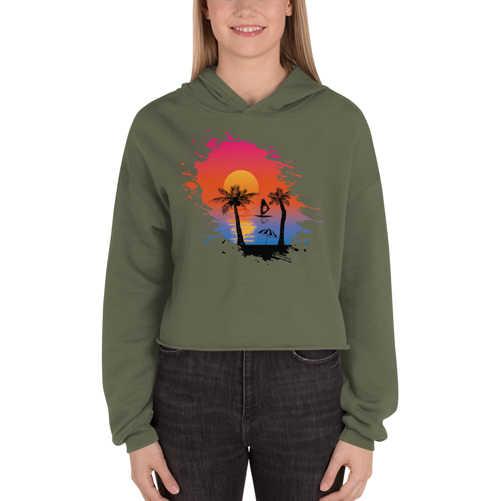 Windsurfing & Palmen | Cropped Hoodie