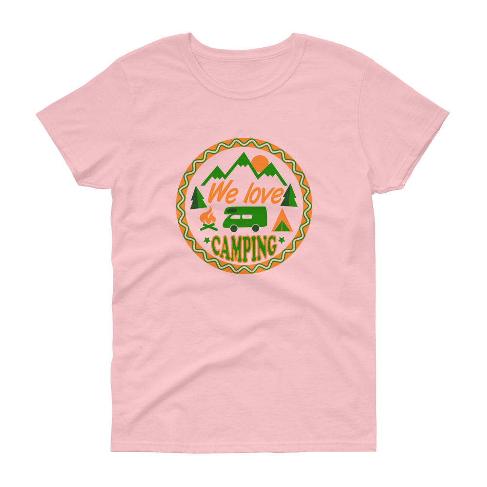 Damen T-Shirt - We love camping