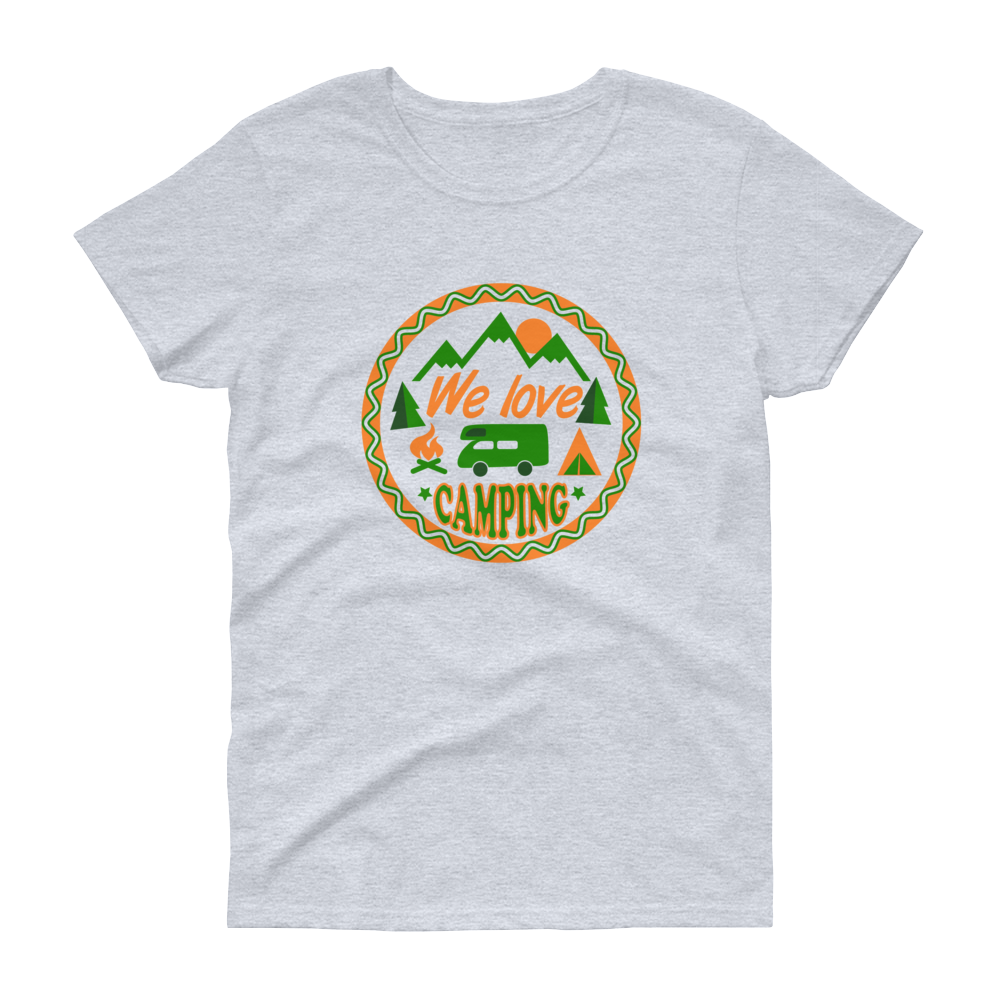 Damen T-Shirt - We love camping