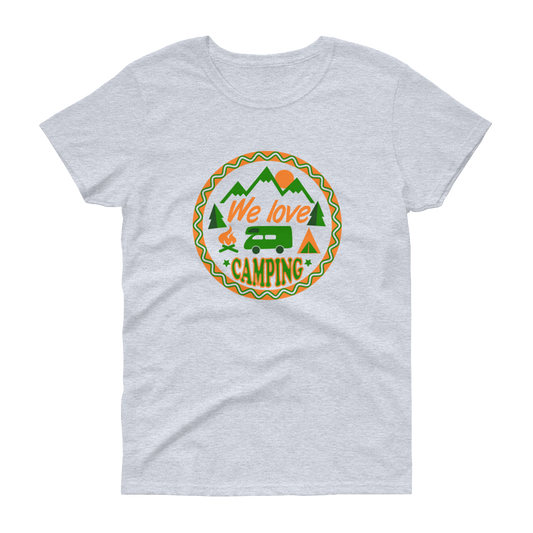 Damen T-Shirt - We love camping
