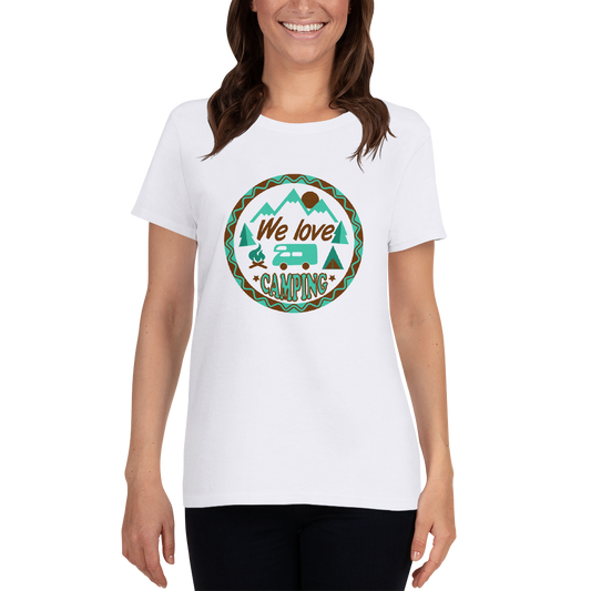 Damen T-Shirt - We love camping