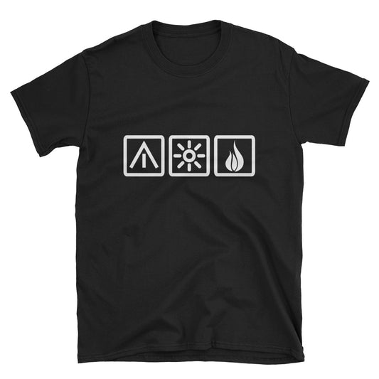 Die 3 Camping Elemente | Unisex Premium T-Shirt