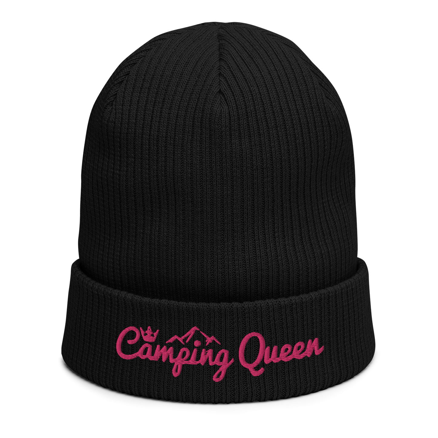 Camping Queen | Organic Strickmütze, bestickt