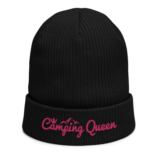 Camping Queen | Organic Strickmütze, bestickt