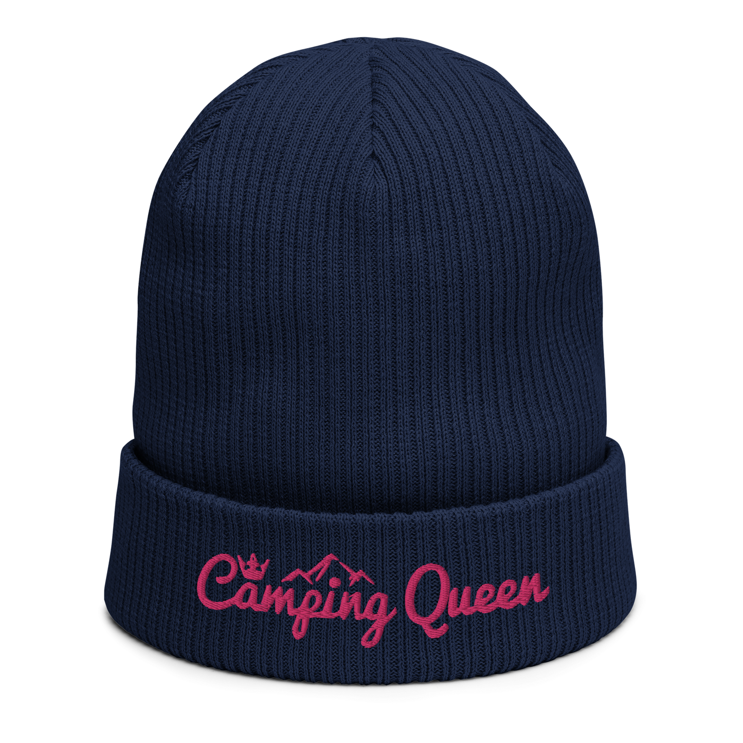 Camping Queen | Organic Strickmütze, bestickt