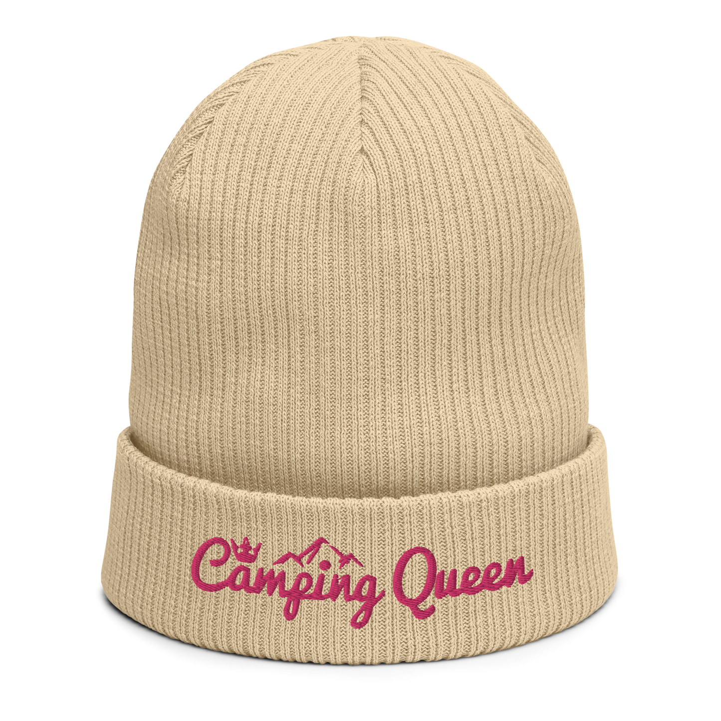 Camping Queen | Organic Strickmütze, bestickt