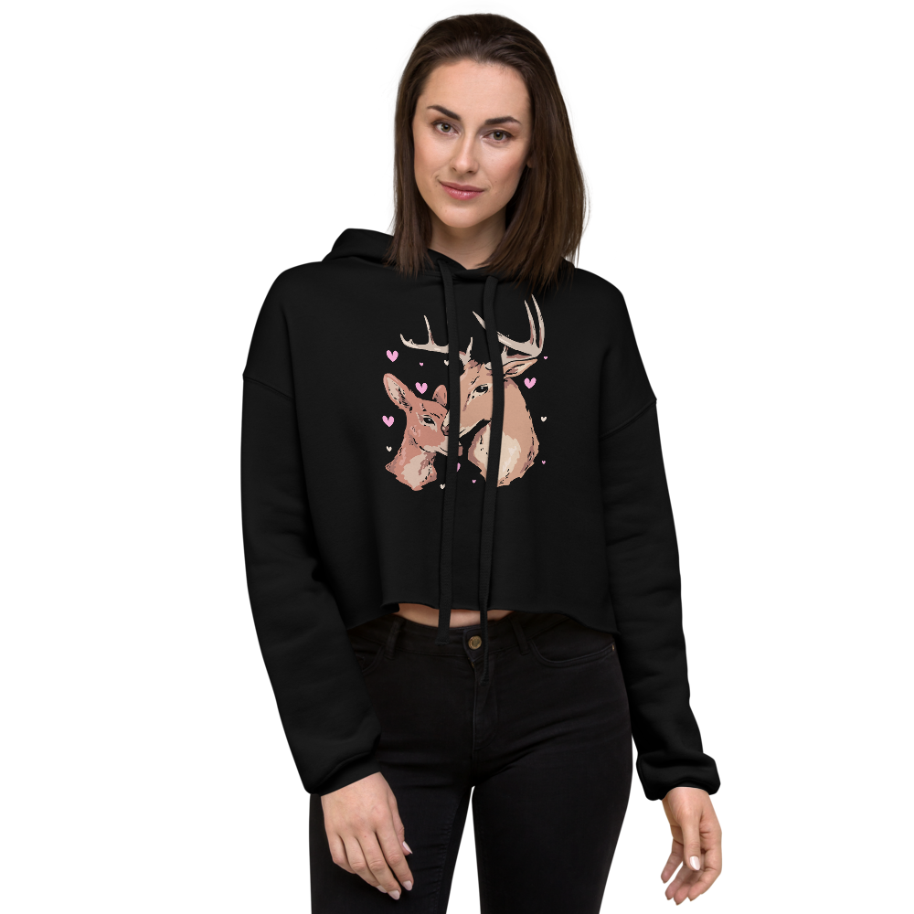 Hirschliebe | Crop-Hoodie