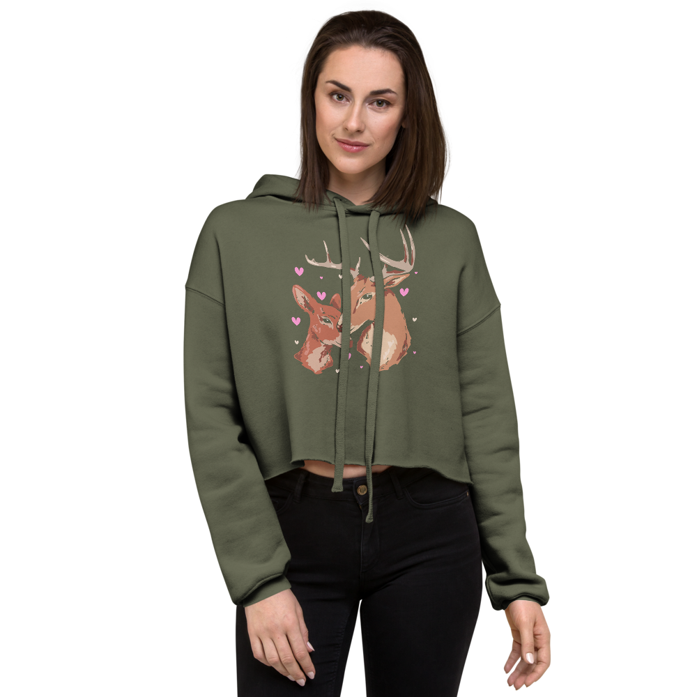Hirschliebe | Crop-Hoodie