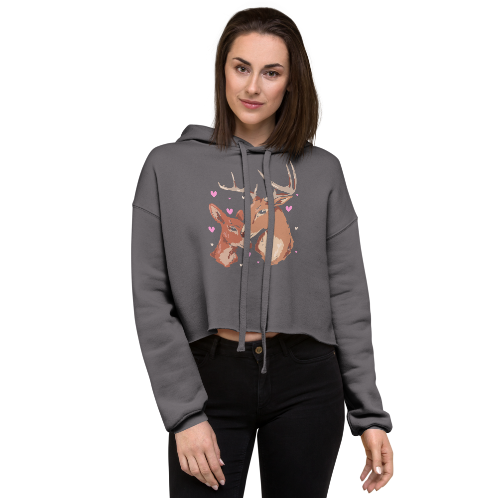 Hirschliebe | Crop-Hoodie